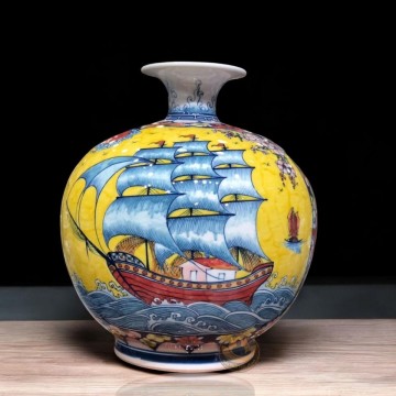 Bình Hút Lộc “Thuận Buồm Xuôi Gió” – Gốm Phong Thủy Hút Tài, Tăng Vượng Khí